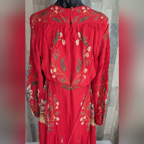 Farm Rio Berry Red Maxi Dress NWT - Picture 14 of 16